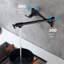 Robinet de lavabo mural avec robinet pivotant et bras articulés doubles-56648907