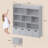Children's bookcase, toy storage cabinet, three-layer open partition, four drawers with pulleys, safe wooden structure, waterproof and easy to care for-1275312663