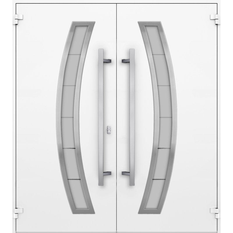 Deux portes d'entrée à l'avant, S'ouvre à droite vers l'intérieur, Blanc