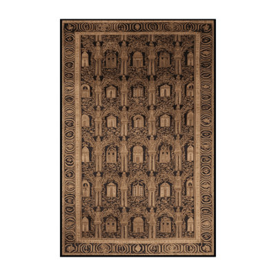 Tapis brun français lavable à la machine
