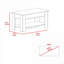 Banc de rangement extensible FlowLuxe Austin, chêne clair et blanc cassé, tablette de rangement inférieure pour vestibule