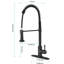 Pull Down Spring Loaded Kitchen Faucet In Matte Black, Stainless Steel, 360 Rotating Nozzle, Two Water Output Settings For Efficient Operations Steel Pull-Down Work