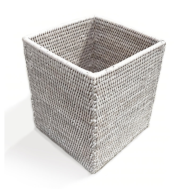 3.17 Gallons Waste Bin, White Wash