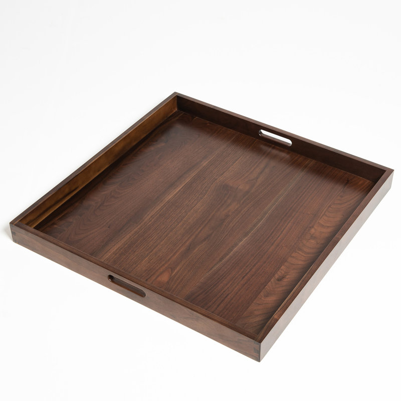 Glantz Square Solid Wood Serving Tray, 2.4" H x 26" W x 26" D
