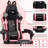 Gaming Chair Cute with Cat Ears & Ringing Accessories and  Lumbar Support, Ergonomic Computer Chair for Girl with Footrest  Headrest & Padded Arms-95036204