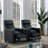 Holbert Home Theater Push Back Recliner Black