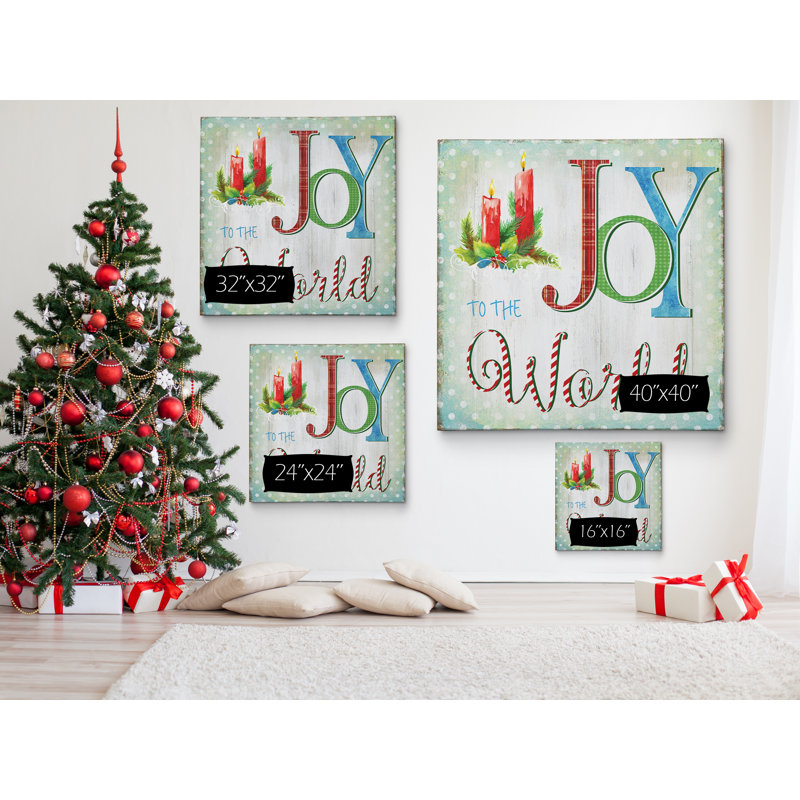 « bougie joy », reproduction d’art textuel sur toile, H 16 po x l 16 po x P 1,5 po, Toile tendue