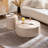 Stylish Round Coffee Table With Mars Pattern For Living Room, Modern Design, No Assembly Required, Ideal For Various Decor Styles