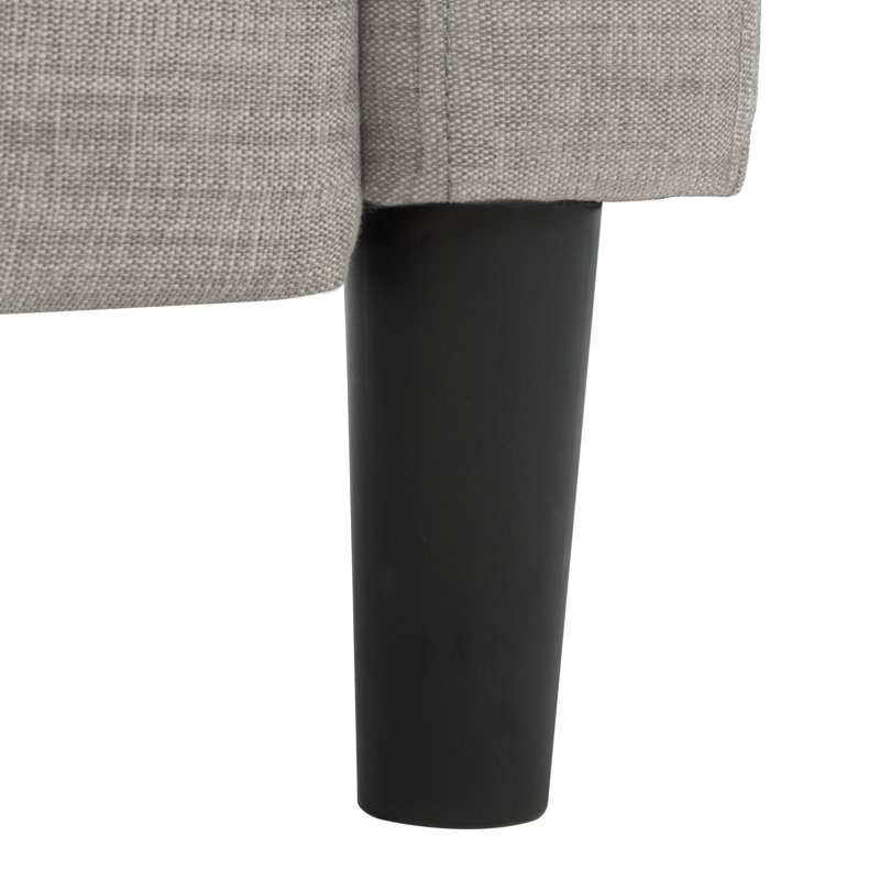 Fauteuil capitonné large Heuton 32,4 po, Gris clair