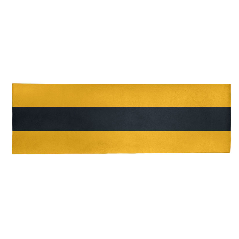Tapis à rayures de football jaune pittsburgh, Tapis de couloir 2 pi 6 po x 8 pi