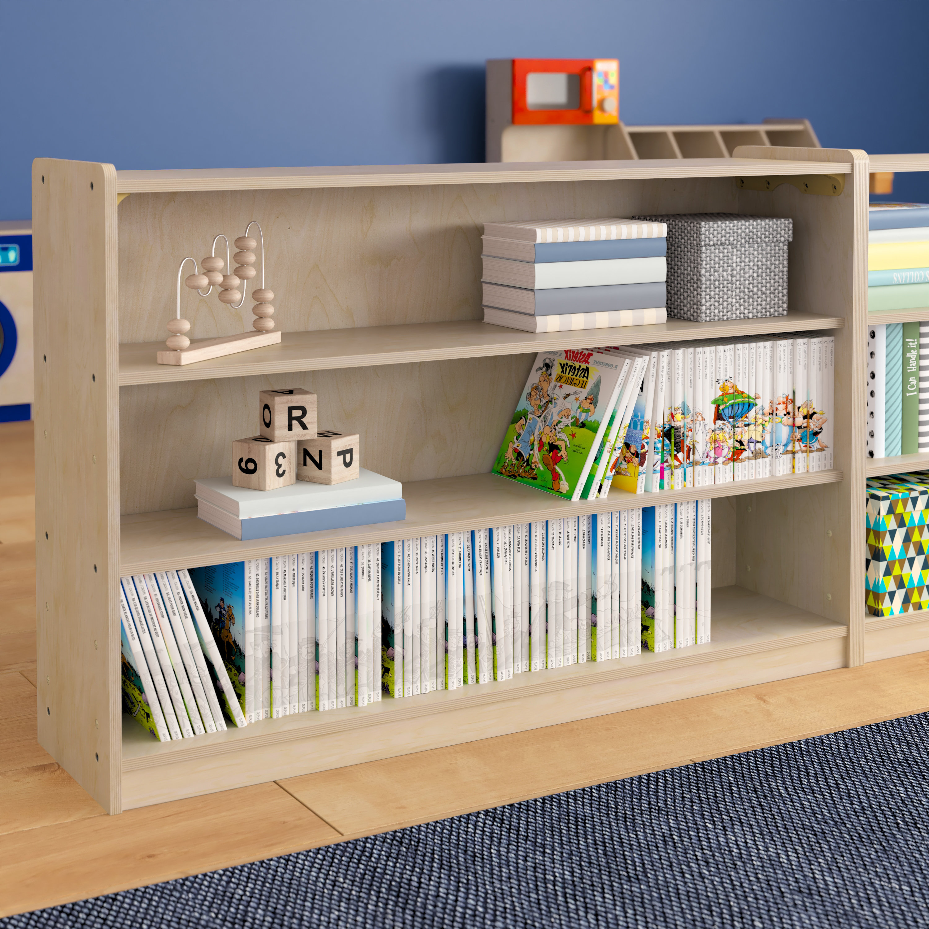 MONTESSORI Bookshelf MINI Toy SHELF, Nursery Beech Wood and Birch Plywood  Bookcase Kid Room Essential Baby Registry Item Christmas Gift 