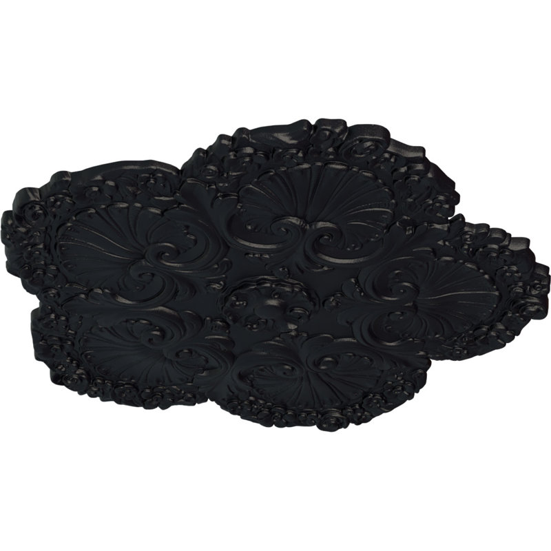 Médaillon Endurathane Attica avec plafond rose, DO 26 po x P 3 3/4 po x P 1 1/2 po (convient aux auvents jusqu'à 4 1/2 po), fini craquelé de boue du Mississippi peint à la main