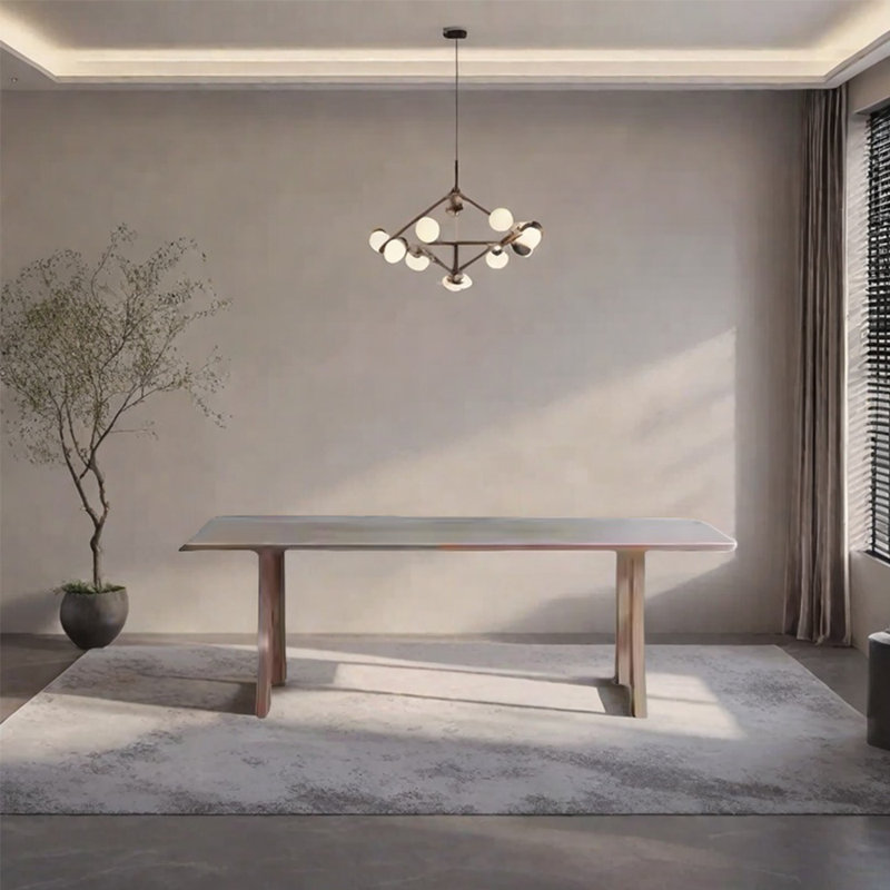 Table de salle à manger Aesthetic, Taupe, H 29,53 po x L 59,06 po x l 31,5 po