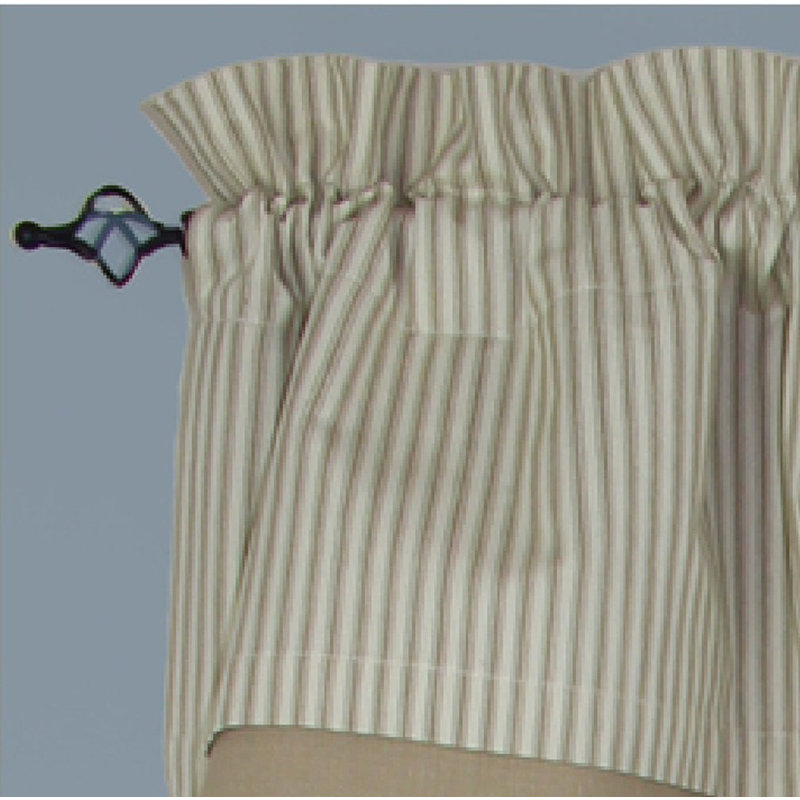 Cantonnière en coton l 6,5 po Anceline, Brun clair