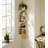 5-Tier Corner Shelf, Wall Mounted Floating Shelf, Zigzag Corner Shelf Unit, PVC Rattan Sides, Space-Saving-1284120487
