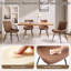 Ensemble de 2 chaises de salle à manger modernes en similicuir pour la cuisine-1854991399
