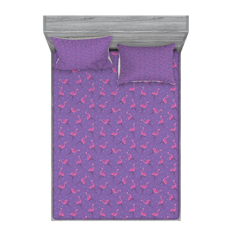 Microfiber Polka Dots Sheet Set, Full Sheet Set + Fitted Sheet + 2 Pillowcase