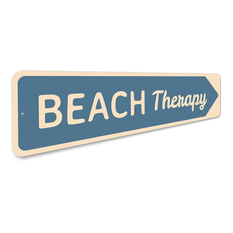 Plaque de plage en aluminium, H 6 po x l 24 po x P 0,06 po