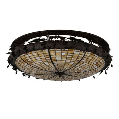 Greenbriar Oak 8 - Light Flush Mount