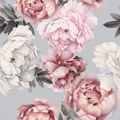 Seamless Floral - Wrapped Canvas Print
