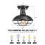 Plafonnier encastré 1 lumière industriel noir mat-586157811