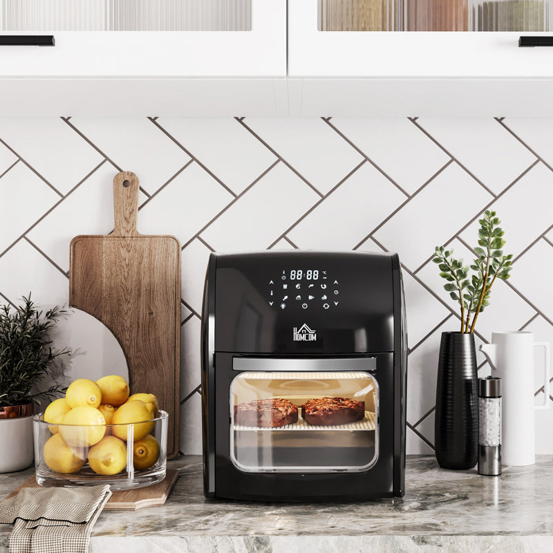 HOMCOM 12L Air Fryer Oven, Black