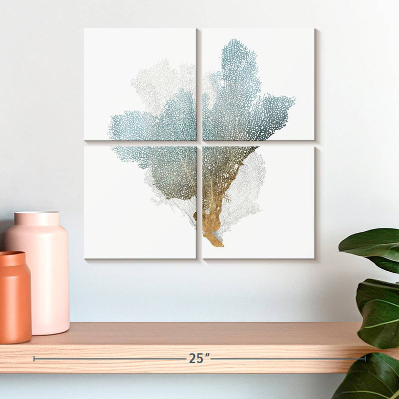 Brampt clair corail délicat III, H 18 po x l 18 po