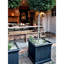 Faux Lead Square Planter, Vintage Style Victorian Flower Box, Frostproof Outdoor Plant Pot, Black Garden Planter Box with Drainage Holes-71965750-48147631