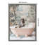 «Zebra Bath Time» par Hostetter, reproduction d'art sur toile encadrée-1696565614