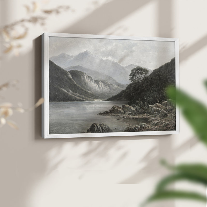 Paysages rétro-CECCXXI-impression encadrée - réversible, H 11 po x l 14 po, Blanc
