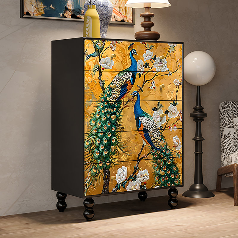 Retro drawer storage decoration cabinet