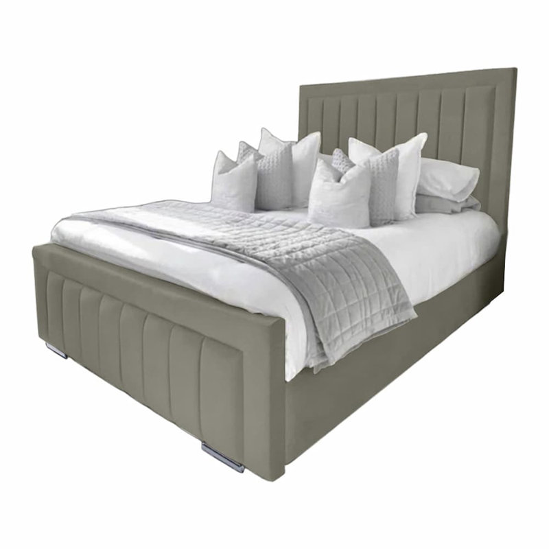 Abianna Upholstered Bed, Asphalt, Single (3')