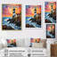 «Salvaggio Dots Lighthouses Guiding II», reproduction sur toile-683254257-683254256
