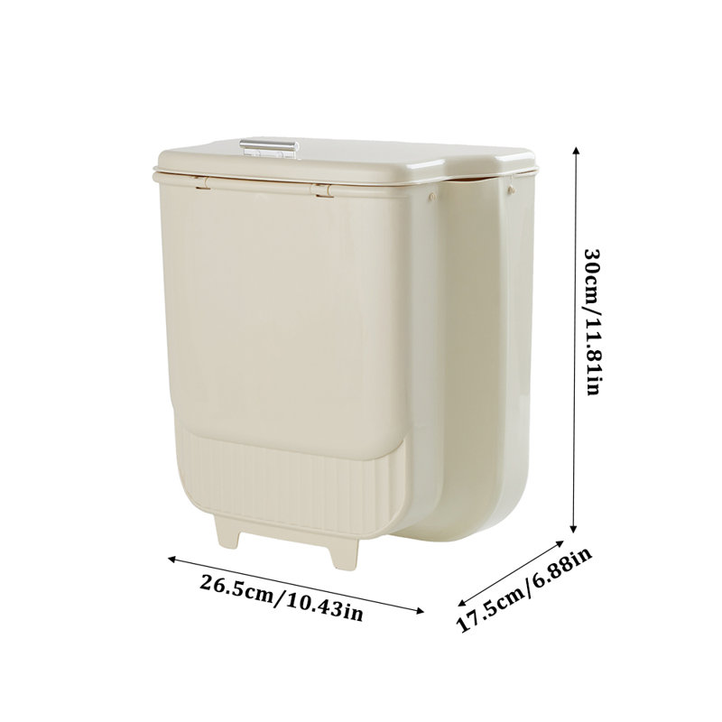 Plastic Open Kitchen Trash Can - 12L