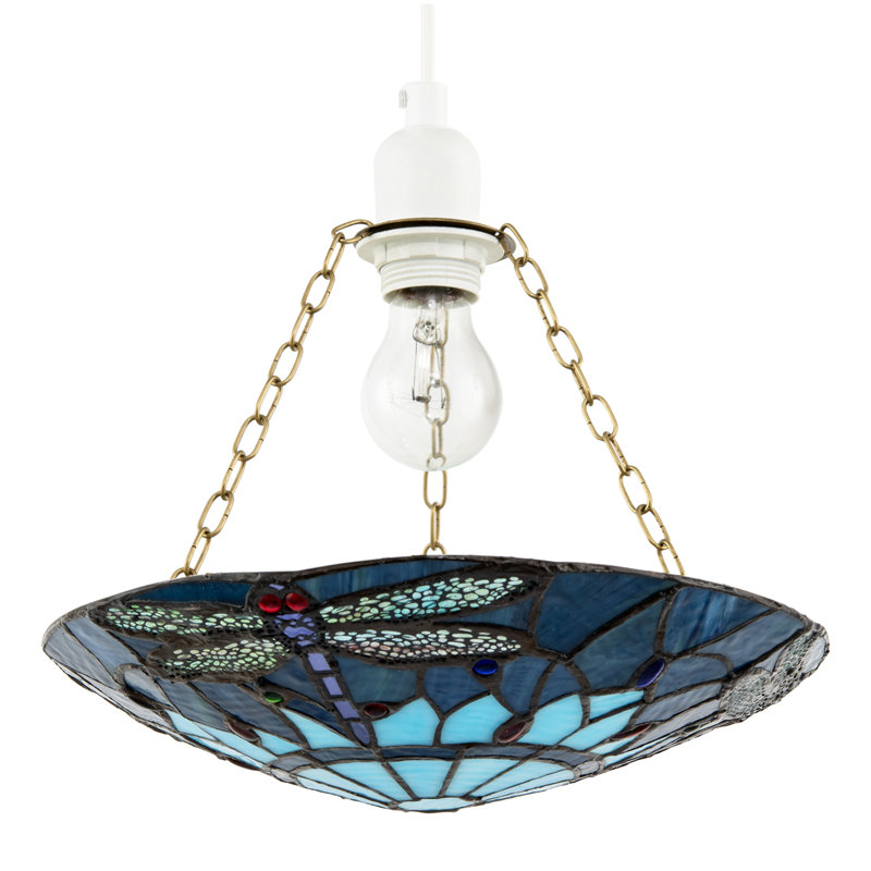 11cm H Glass Bowl Pendant Shade ( Screw On ), Blue