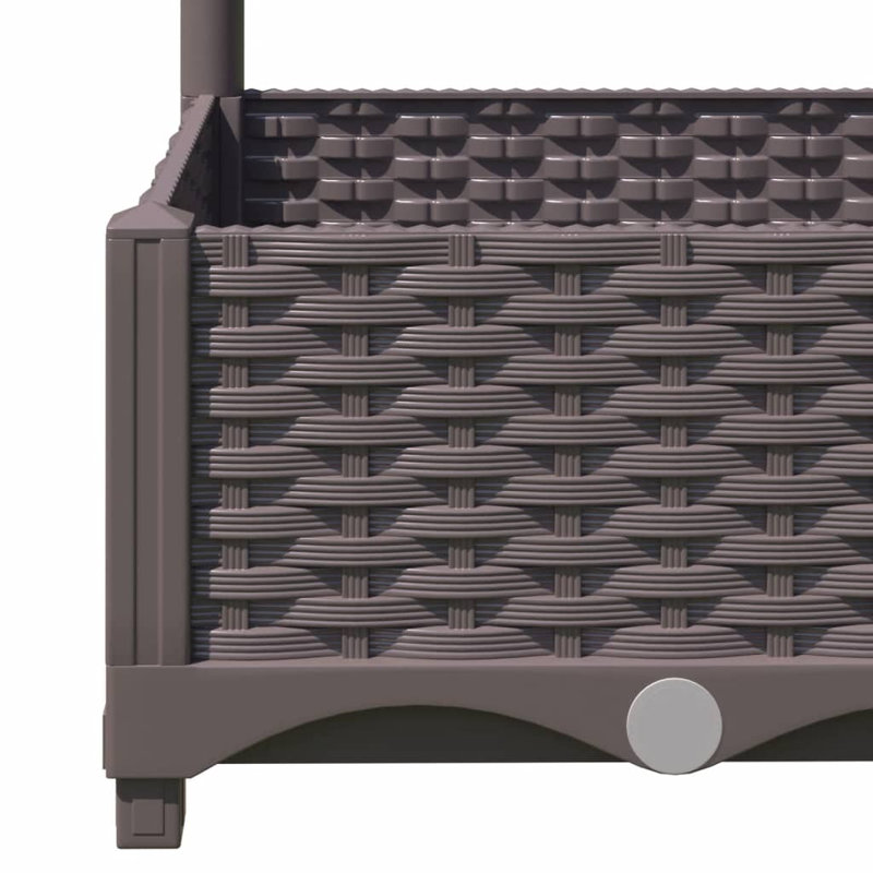 Latitude RunÂ® Garden Planter With Trellis PP, Brown, 47.8" H x 47.2" W x 15.7" D