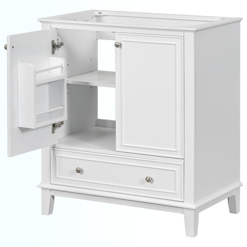 Base de meuble-lavabo simple 17,8 po seulement, Blanc