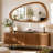 Solid Wood Asymmetrical Accent Mirror-1112668571-1112668568