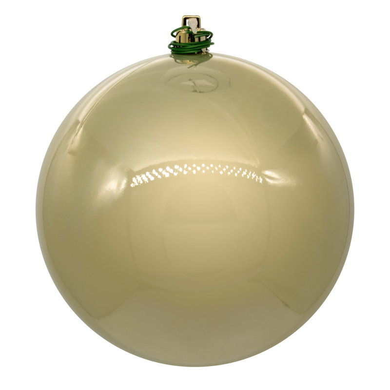 4'' Solid Shatterproof Ball Ornament, Champagne