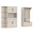 Multifunctional Left-Right Combination Hall Cabinet (Can Be Used Separately) With Storage And 4 Hooks, Storage Cabinet/ Hall Tree 2 In 1 For Living Room, Kitchen And Hallway-1251740570