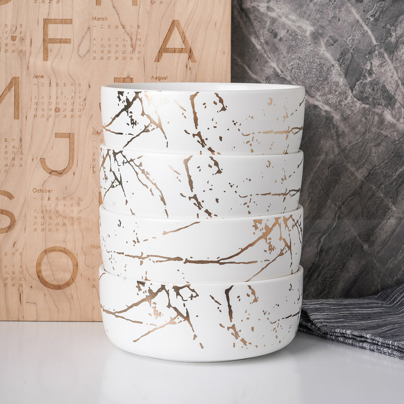 Stone Lain Zora 4-Piece Bowl Set Porcelain, White