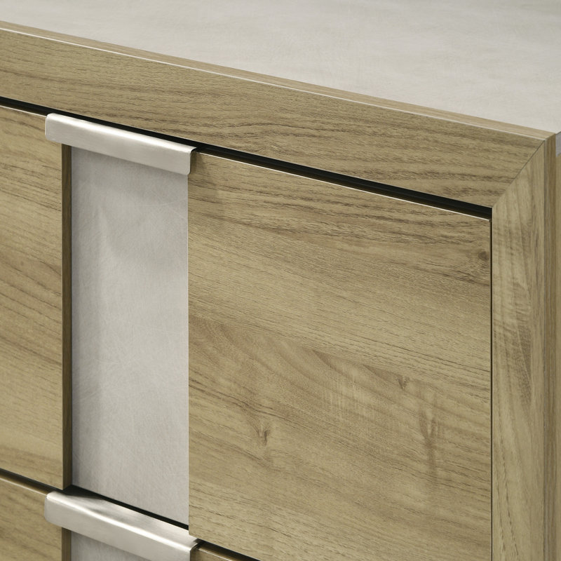 Mobilier de chambre à coucher en bois flotté avec commode à six tiroirs 1pc