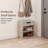 13.2" Shoe Storage Bench with Cushion, 2-Tier Adjustable Shoe Rack for Entryway-964945010