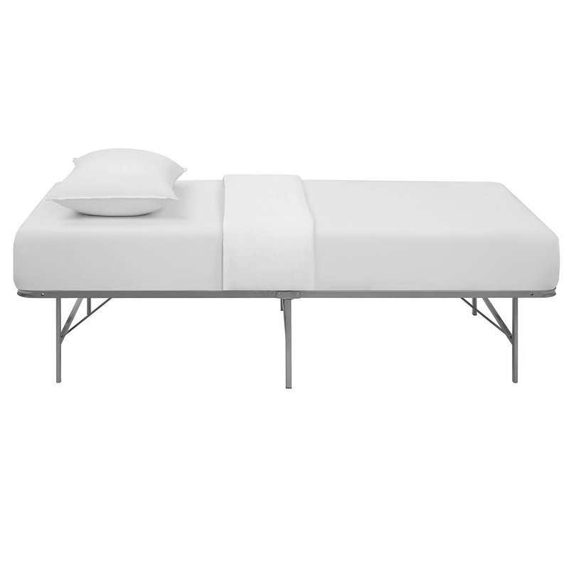 Modway Horizon Stainless Steel Bed Frame, Twin, Silver