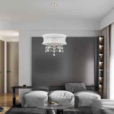 Widner Steel Dimmable Drum Chandelier