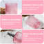 Ensemble d'accessoires de salle de bain rose, ensemble d'accessoires de salle de bain en verre 4 pièces, distributeur de savon rose et porte-brosse à dents, ensemble de support de coton-tige, ensemble d'évier de salle de bain rétro, joli cadeau de pen