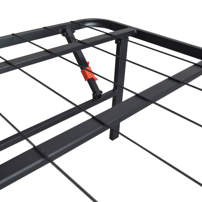 Cadre de lit pliant simple 14,01 pi, lit plateforme en métal robuste avec cadre en acier pliable, installation sans outil