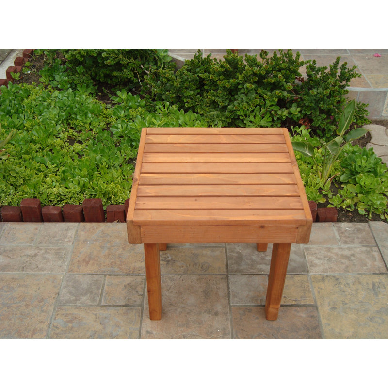 Thibeault Square Outdoor Side Table , 20'' in. W 20'' in. D, Clear