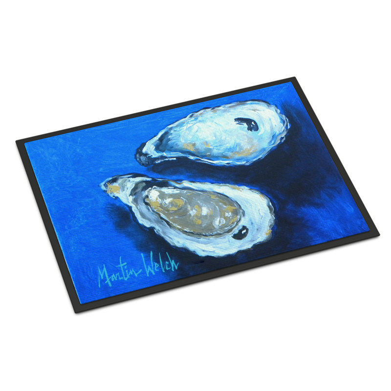 Tapis d’entrée anti-dérapant d’intérieur à quatre portes anti-dérapant Azra, Rectangle 2 pi x 3 pi