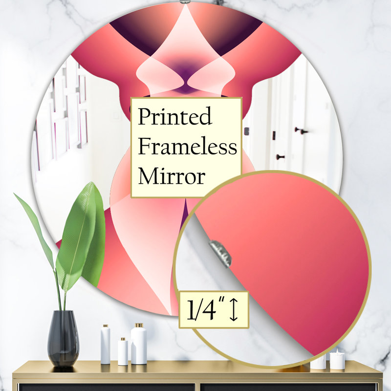 Miroir mural Mid-Century Nebulous Waves 1, H 23,6 po x l 23,6 po